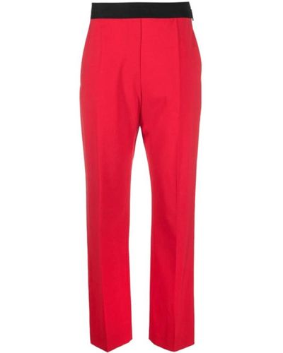 MSGM Straight Trousers - Rot