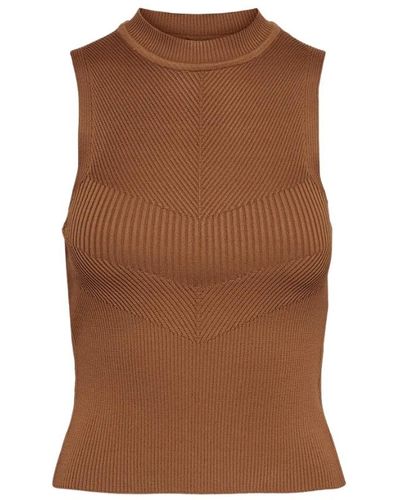 ONLY Sleeveless Tops - Brown
