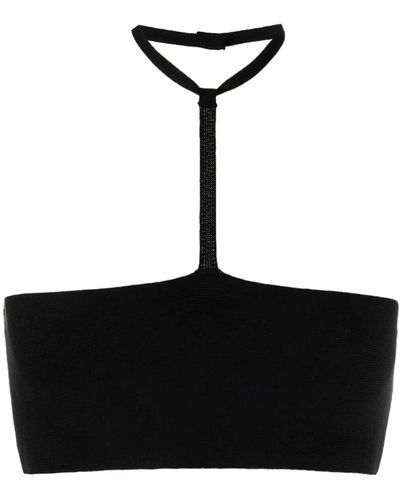 ANDREA ADAMO Sleeveless Tops - Black