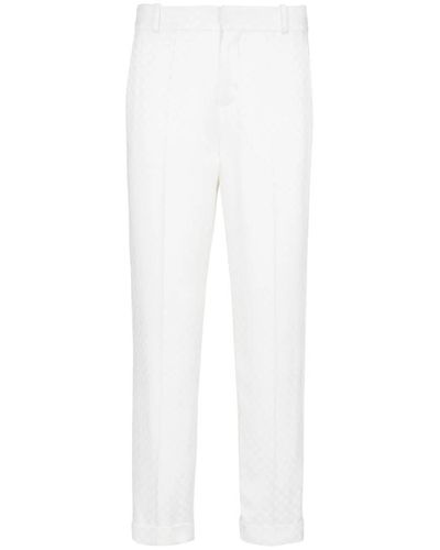 Balmain Trousers > straight trousers - Blanc