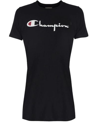Champion T-shirt ;long top; - Negro