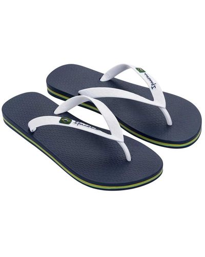 Ipanema Brasilien flagge flip flops weiß/marine - Blau