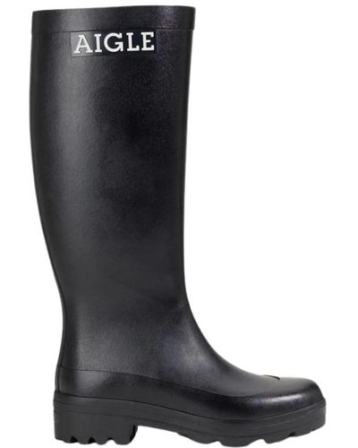 Aigle Regenstiefel signierte Atelier - Schwarz