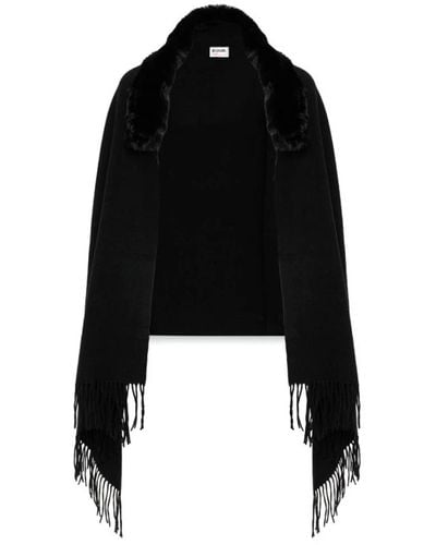 Blugirl Blumarine Stola maglia con faux fur - Nero