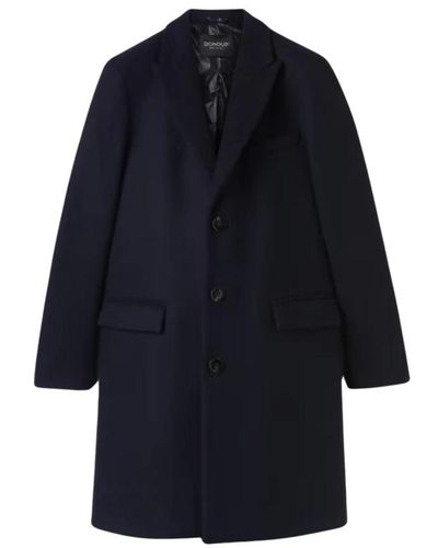 Dondup Coats > single-breasted coats - Bleu