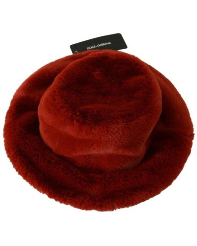 Dolce & Gabbana Bucket cap con dettagli del logo - Rosso