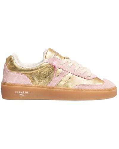 Serafini Goldene court sneakers ss24 kollektion - Pink