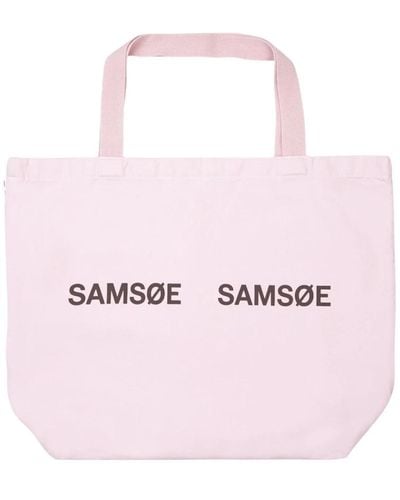 Samsøe & Samsøe Canvas shopper tasche - Pink