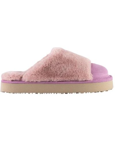 Pànchic Suede kunstfell gefütterte lila sneakers - Pink