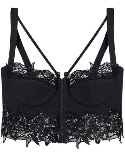 Versace Corset top with lace - Nero