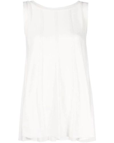 Malo Sleeveless Tops - White