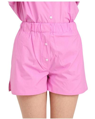 hinnominate Shorts rosas de con botones delanteros