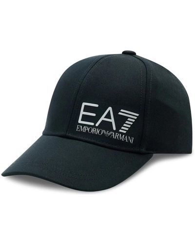 EA7 Schwarze lässige baseballkappe - Blau