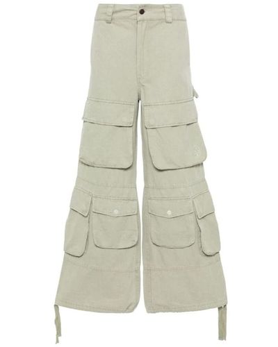 UNTITLED ARTWORKS Trousers > wide trousers - Vert