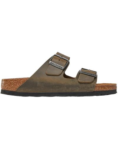 Birkenstock Faded khaki sandali a due cinghie - Marrone