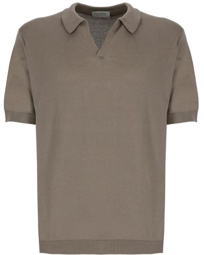 John Smedley Grünes polo shirt kurzarm - Grau