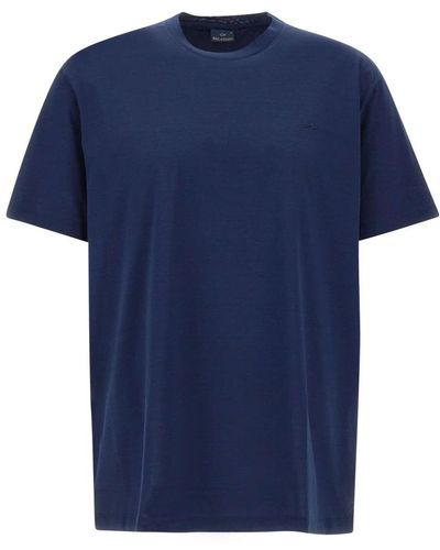 Paul & Shark Navy blaues baumwoll-t-shirt mit mini logo
