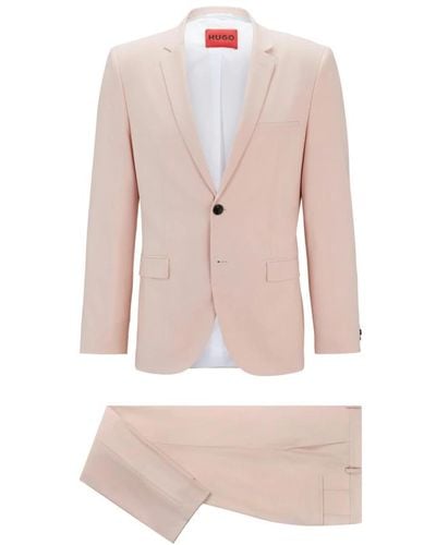 BOSS Extra slim fit anzug - Pink