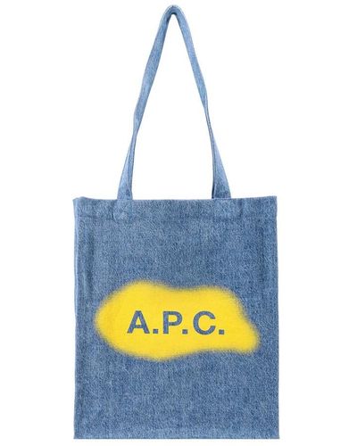 A.P.C. Tote Bags - Blue
