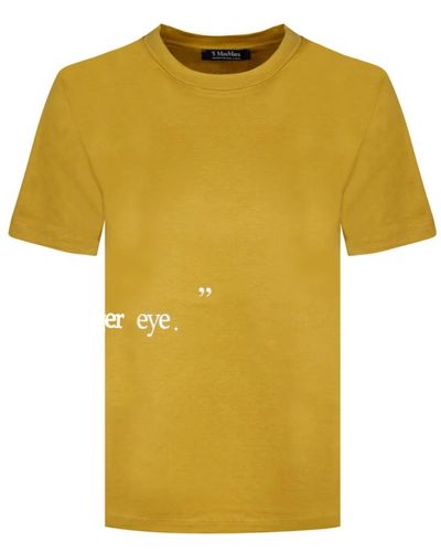 Max Mara Camiseta estampada mostaza - Amarillo