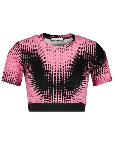 Rabanne Pink cropped tee - Rosa