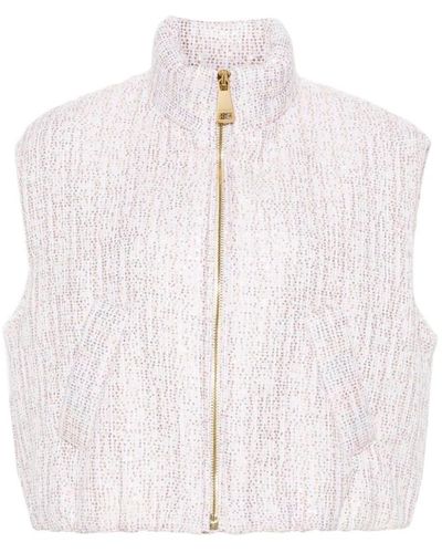 Khrisjoy Tweed cropped joy vest - Bianco