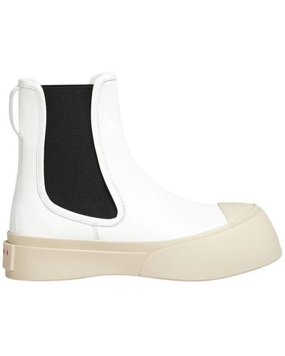 Marni Chelsea Boots - White