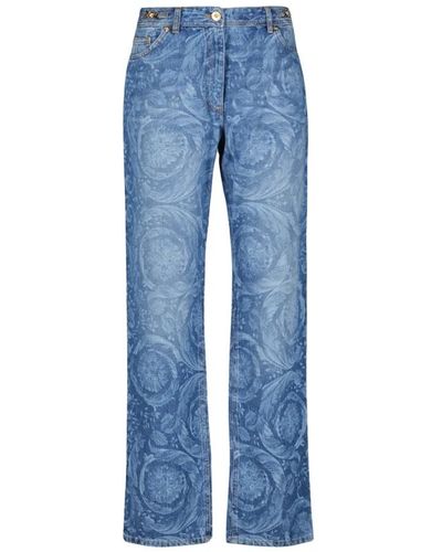 Versace Barocco straight jeans - Blu