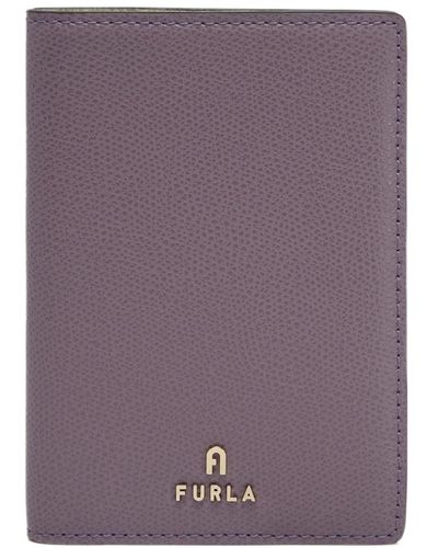 Furla Porta passaporto in pelle stampata - Viola