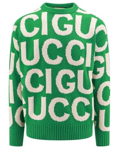 Gucci Pull En Laine Avec En Intarsia - Vert