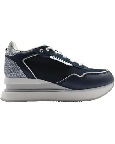 Apepazza Navy silver sneakers estilosas cómodas - Azul