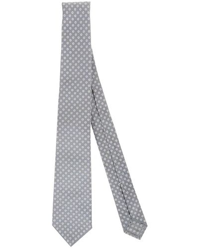 Kiton Origami form sieben falten krawatte - Grau