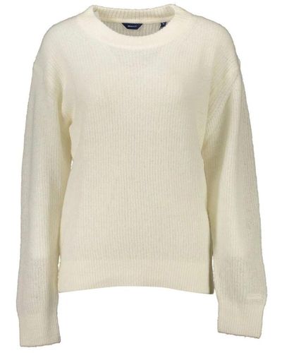 GANT White Wool Sweater - Natural