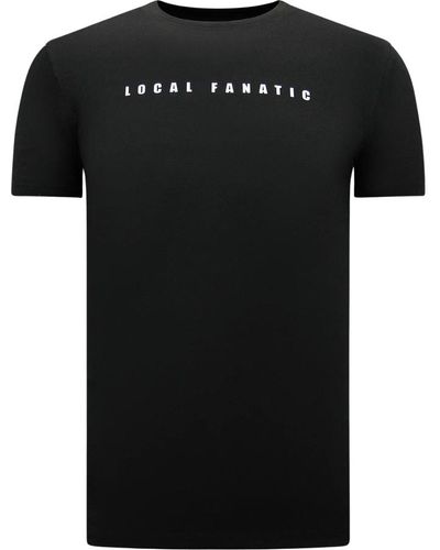 Local Fanatic Gezeichnetes t-shirt für männer - Schwarz