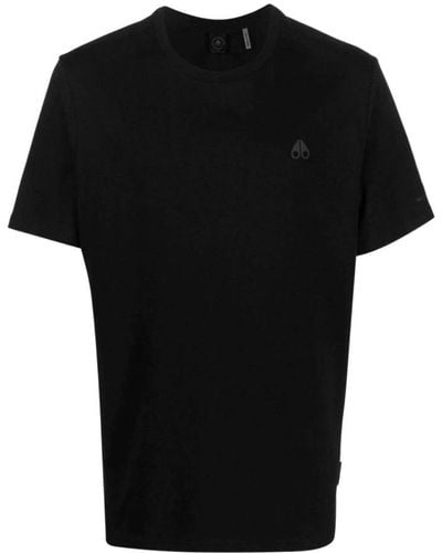 Moose Knuckles T-Shirts - Black
