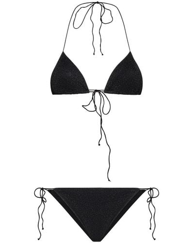 Oséree Schwarzes lumière halterneck bikini
