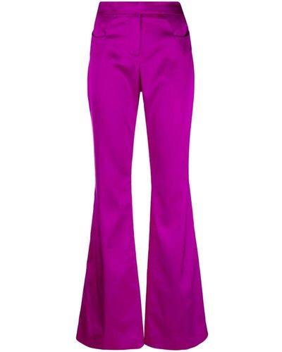 Tom Ford Orchideen lila flared satinhose