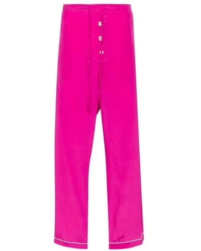 Bode Straight Trousers - Pink