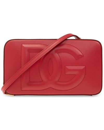Dolce & Gabbana Borsa a tracolla con logo - Rosso