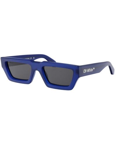 Off-White c/o Virgil Abloh Chester sonnenbrille für stilvollen sonnenschutz - Blau