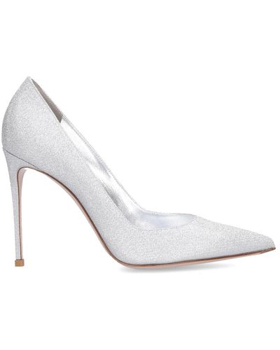 Le Silla Court Shoes Eva 100 Glitter - White