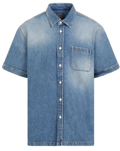 Givenchy Short Sleeve Shirts - Blue