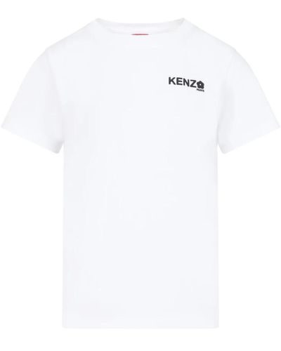 KENZO Weißes t-shirt mit boke 2.0 blume