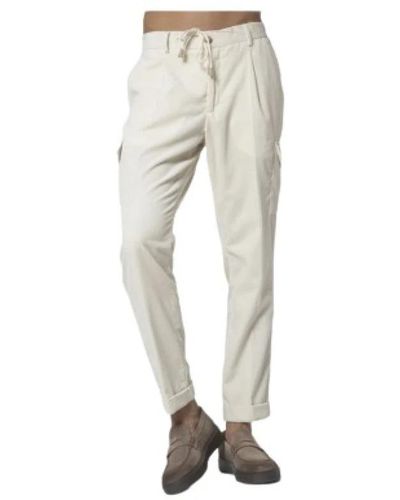 Gran Sasso Pantaloni cargo in velluto a coste bianco sporco - Neutro