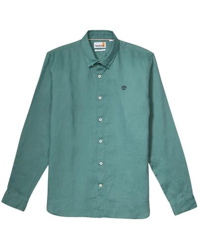 Timberland Camicia in lino mill brook - Verde