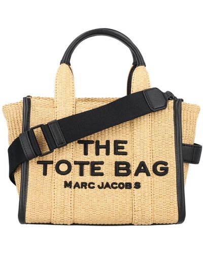 Marc Jacobs Raffia kleine tote handtasche - Mettallic