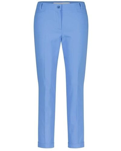 RAFFAELLO ROSSI Pantalones técnicos de algodón elástico - Azul