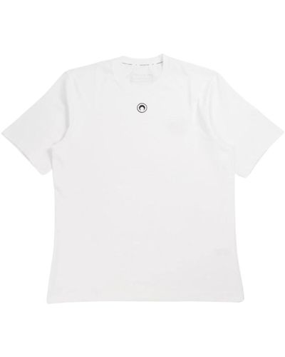 Marine Serre Bio-baumwolle weißes t-shirt
