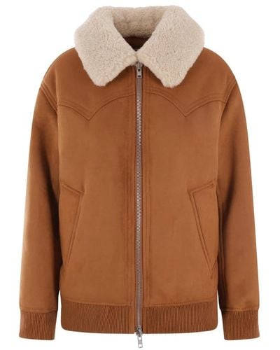 Stand Studio Faux Fur & Shearling Jackets - Brown