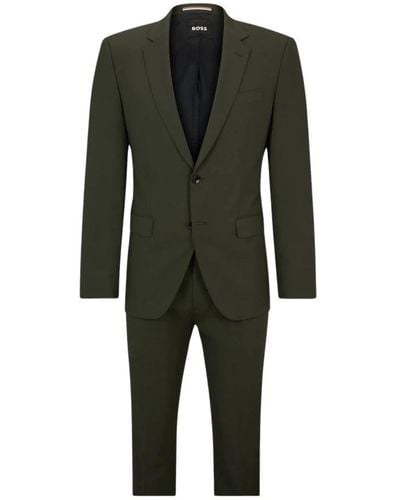 BOSS Single Breasted Suits - Green